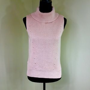 NWT Andrea Jovine Turtleneck Sleeveless Sweater